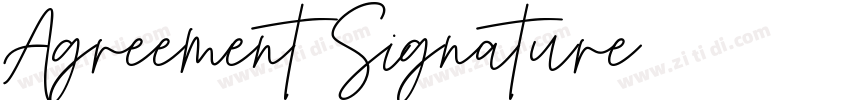 Agreement Signature字体转换